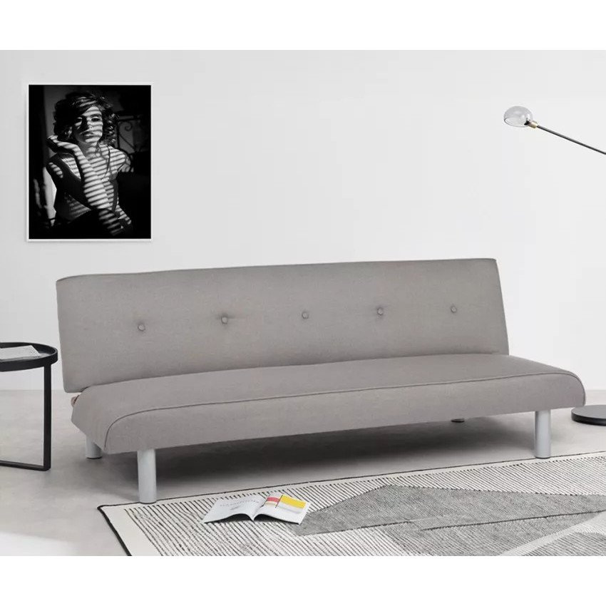 Canapé XL 3 places convertible en tissu Agrifoglio