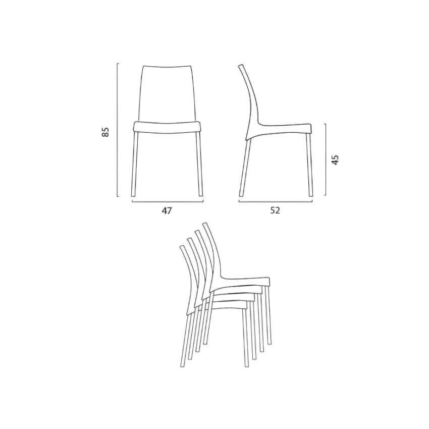 Chaise Camelia: légère, robuste, confort par Casamati