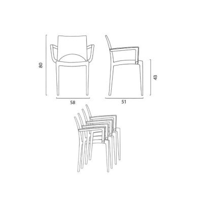 Chaises Calendula pour restaurants - Casamati