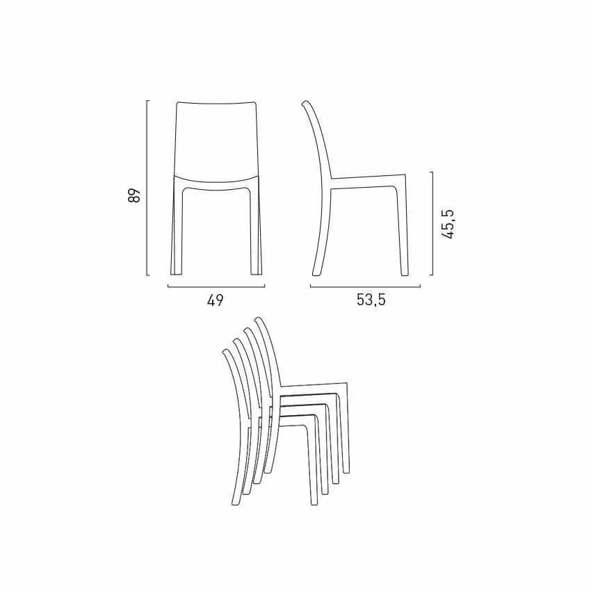 Chaises Papavero design pour jardin - Casamati