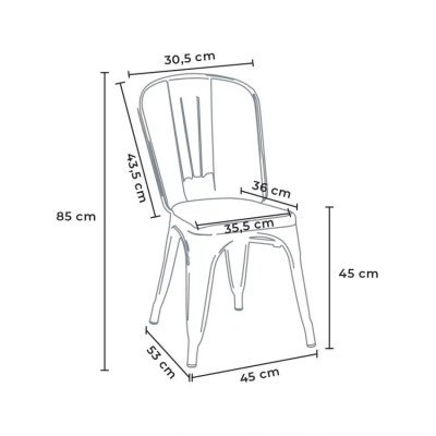 Chaise vintage Parigi pour bars - Casamati
