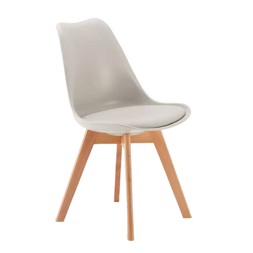 Sedia in legno e acciaio stile industriale