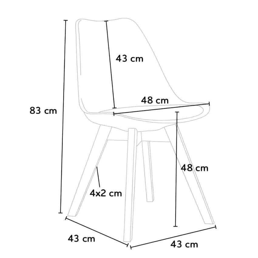 Casamati: Chaises Berlino, style industriel bois et acier.