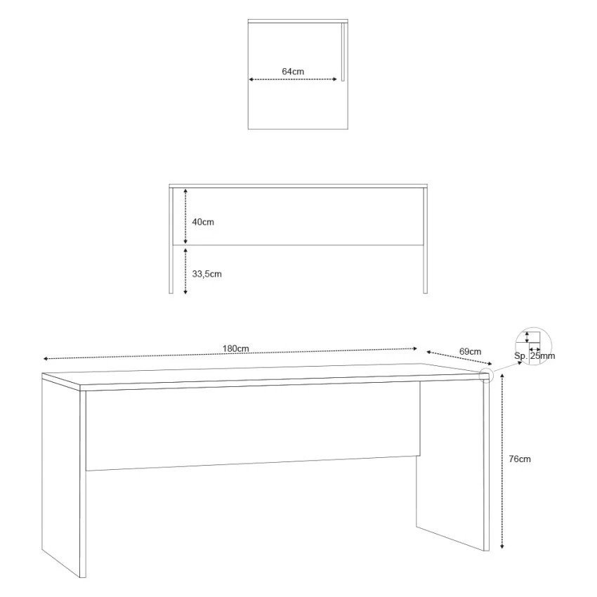Bureau moderne Giorgio pour Casamati: travail à domicile.