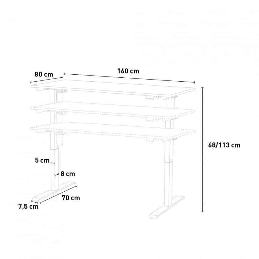 Bureau réglable Giulia 160x80 - Casamati