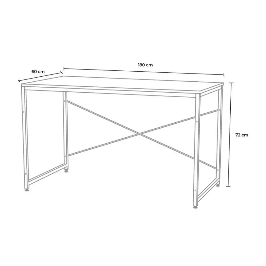 Bureau Vincenzo métal-bois 180x60 par Casamati.