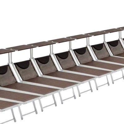 Casamati: 20 chaises longues Phuket en aluminium.