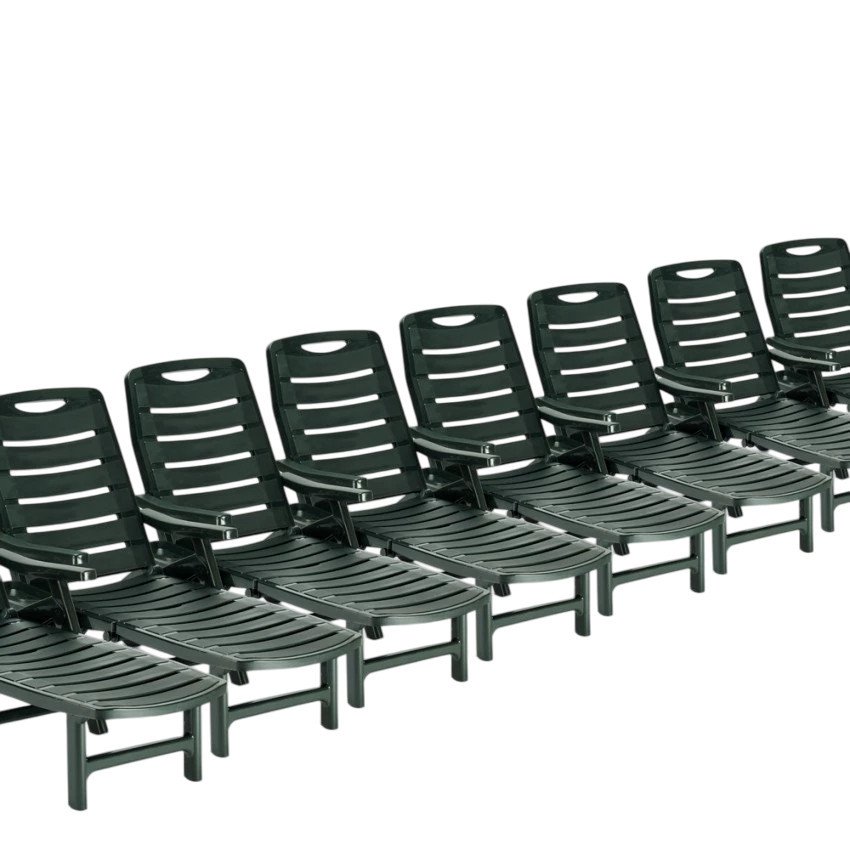 Chaises longues pliantes Casamati pour piscine et plage.