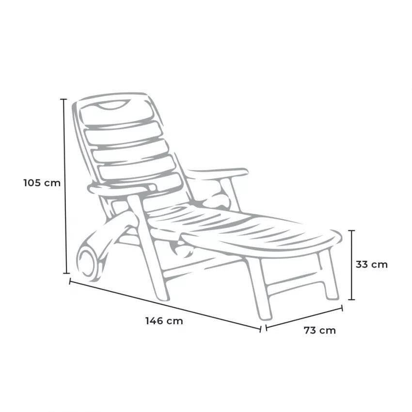 Chaises longues pliantes Casamati pour piscine et plage.
