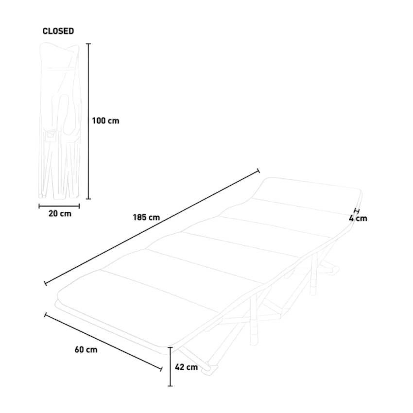 Lit de camp Amalfi 60x185 cm - Confort par Casamati