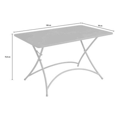 Table pliante Onice 120x70cm pour jardin - Casamati