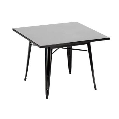 Casamati: Table rétro acier 80x80 pour extérieur Opale
