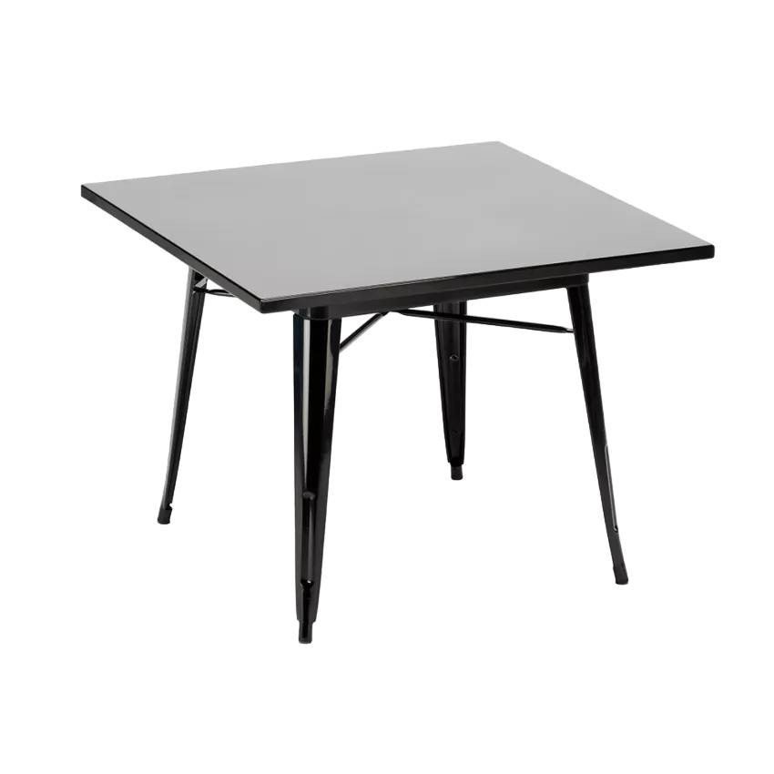 Casamati: Table rétro acier 80x80 pour extérieur Opale