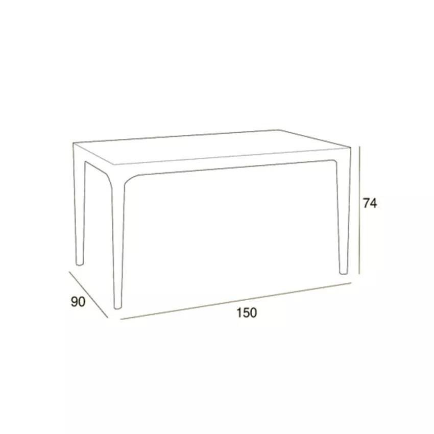 Table extérieure 150x90cm Annwn - Casamati