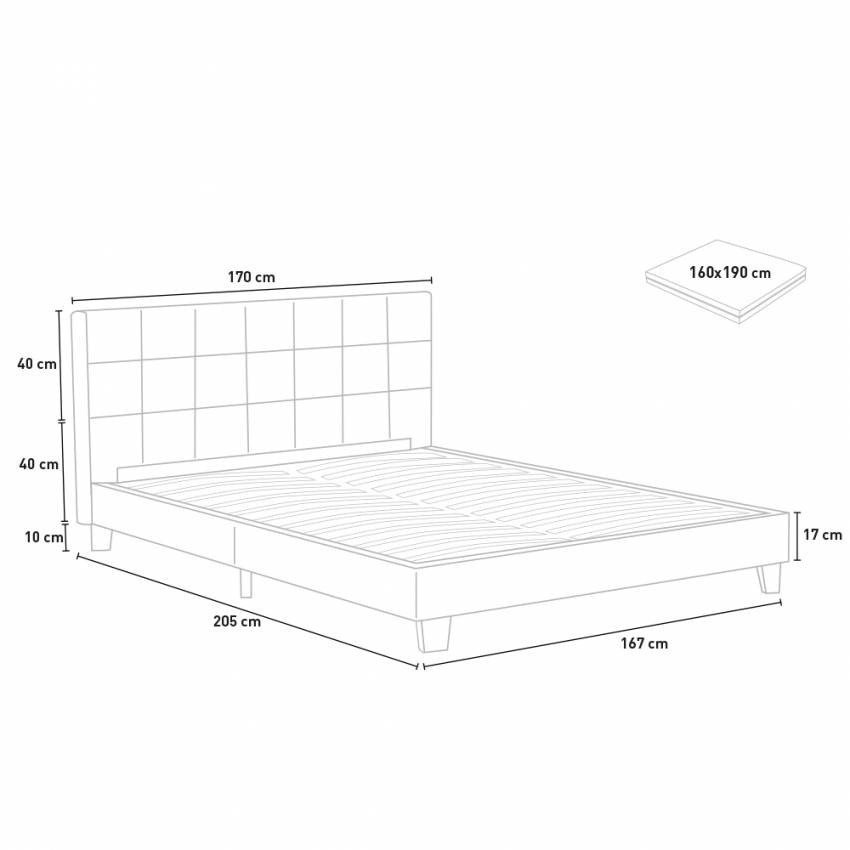 Lit double Grazia 160x190, confort optimal - Casamati
