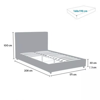 Lit double relax Pioggia 160x190 - Casamati