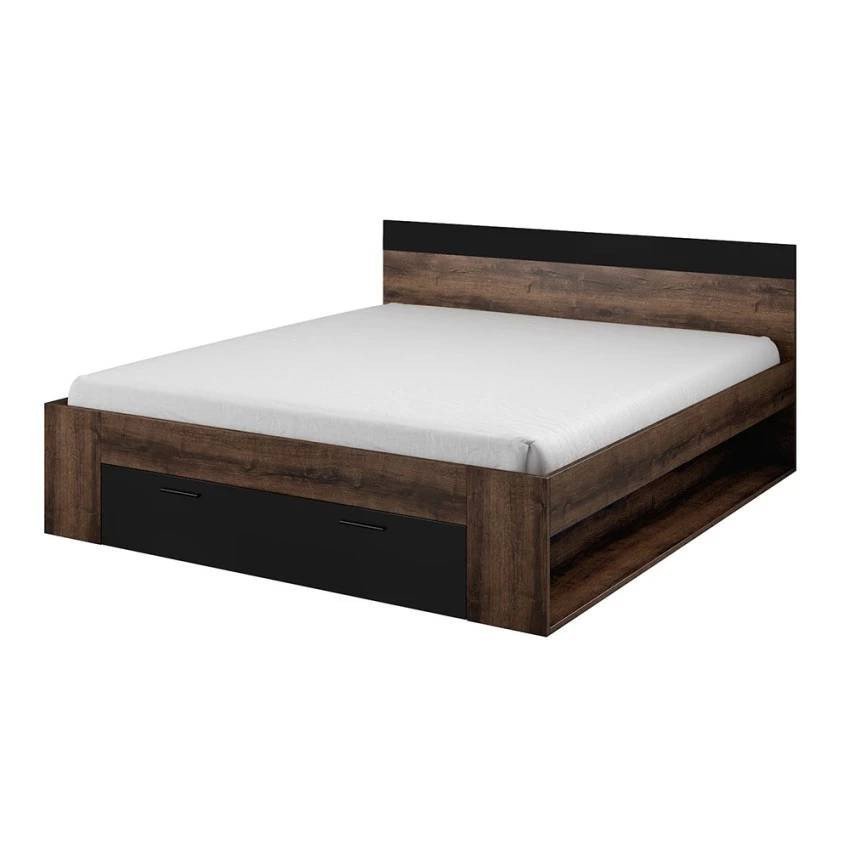 Lit double 180x200 Cenere, rangement design - Casamati