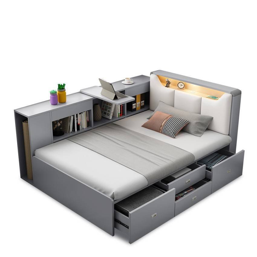 Lit 120x190 moderne avec rangement - Casamati