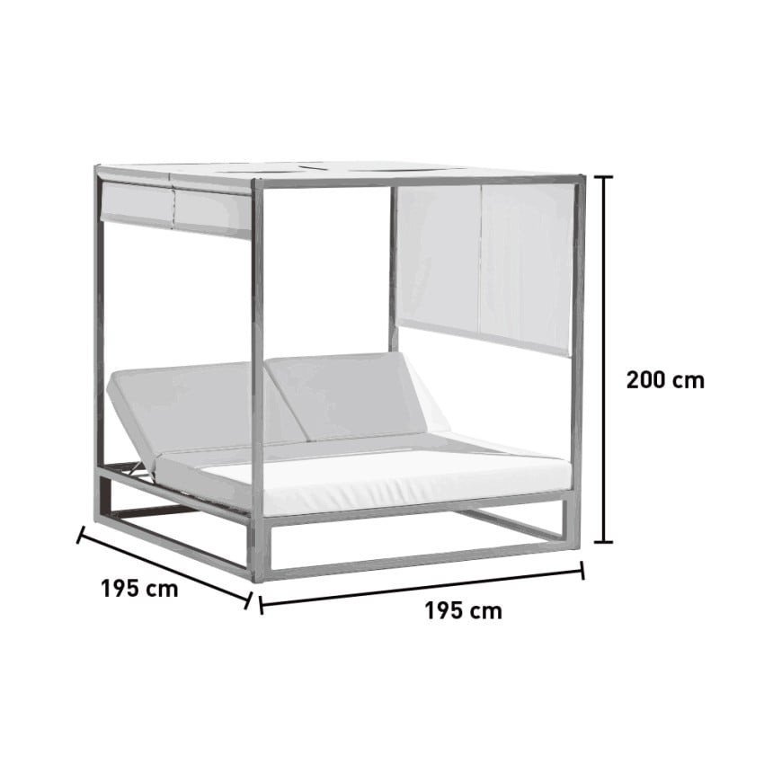 Casamati: Lit baldaquin Oasis, jardin & piscine 195x195 cm