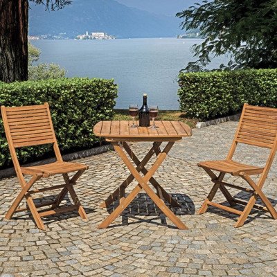 Casamati: Table de jardin pliante 80x80 cm en bois.