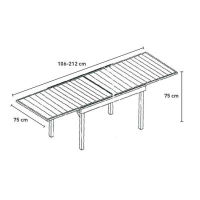 Table extensible SlimExpand en alu - Casamati