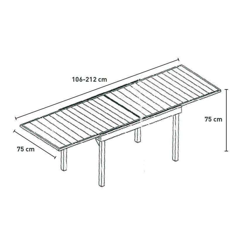 Table extensible SlimExpand en alu - Casamati