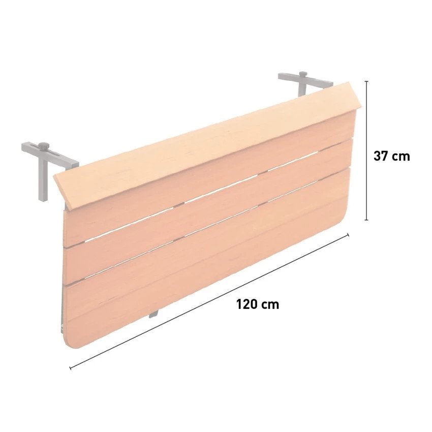 Casamati: Table pliante balcon effet bois TeakSpace