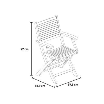 Chaise pliante bois Outdoor Armwood - Casamati