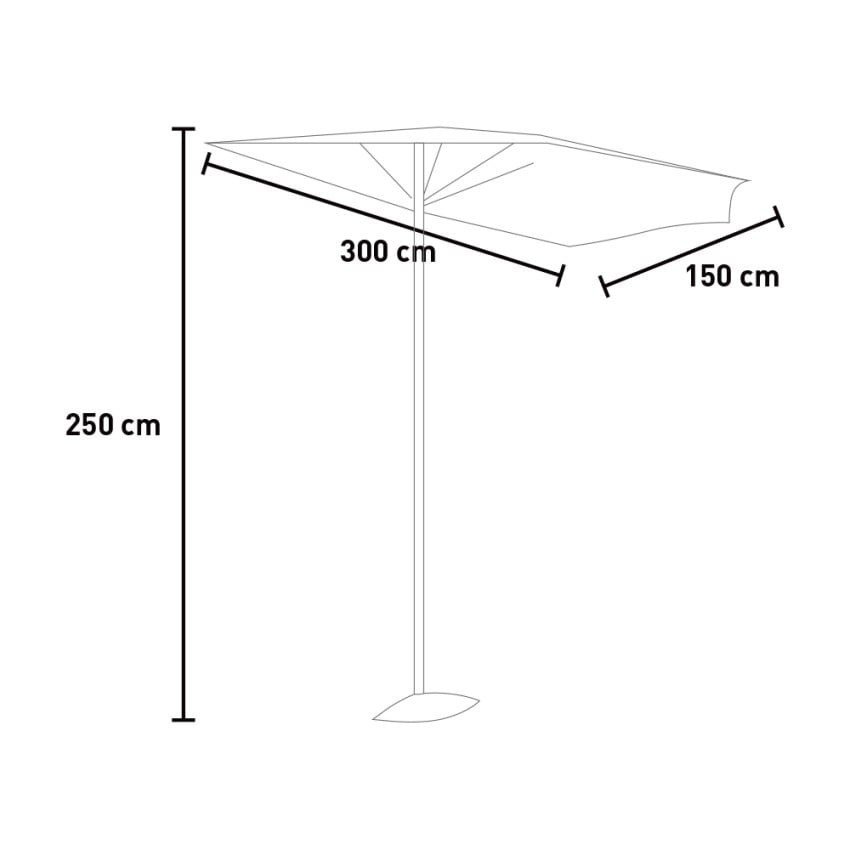 Parasol mural 3x1,5m WallSun - Casamati