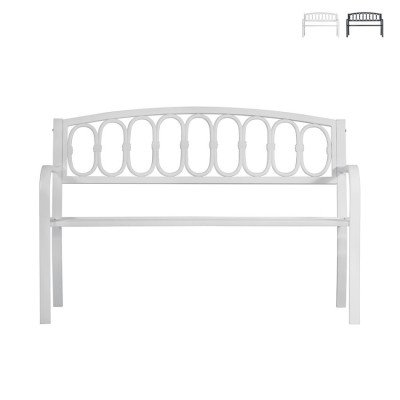 Casamati: Banc de jardin vintage 2 places en fer et fonte.