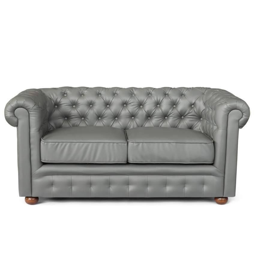Canapé Chesterfield 2 places en similicuir - Casamati