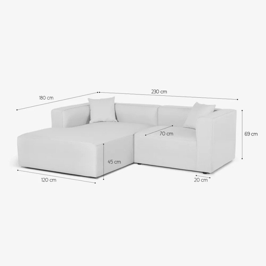 Casamati: Canapé modulaire 3 places en tissu Banano