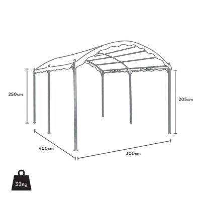 Casamati: Tonnelle 3x4 pour bars, terrasses, abris.