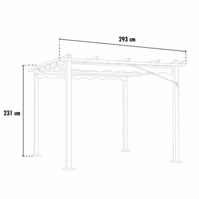 Casamati: Tonnelle 3x3 en alu pour bar/restaurant.