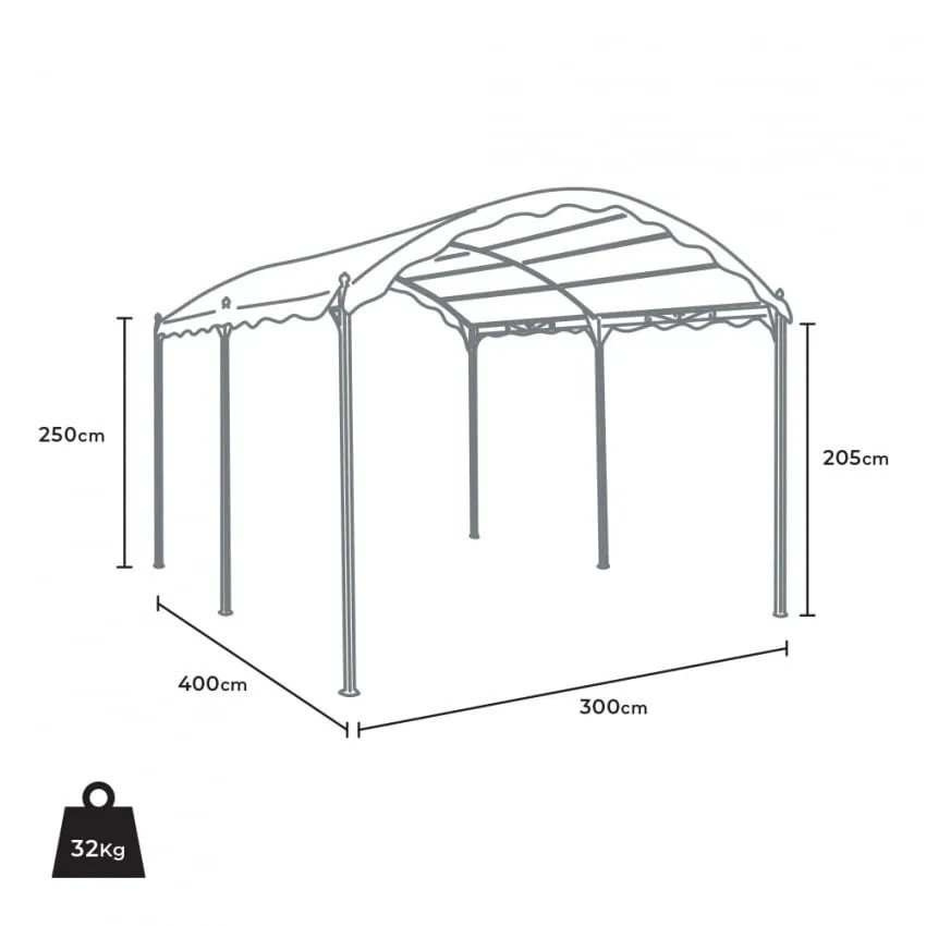 Tonnelle 3x4 anti-UV Serenità - Casamati