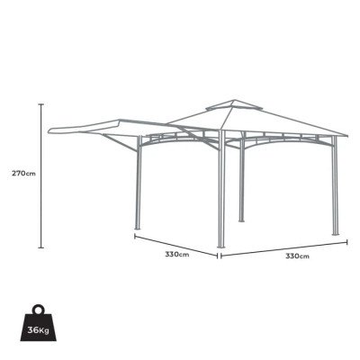 Tonnelle Gioia anti-UV pour terrasse - Casamati