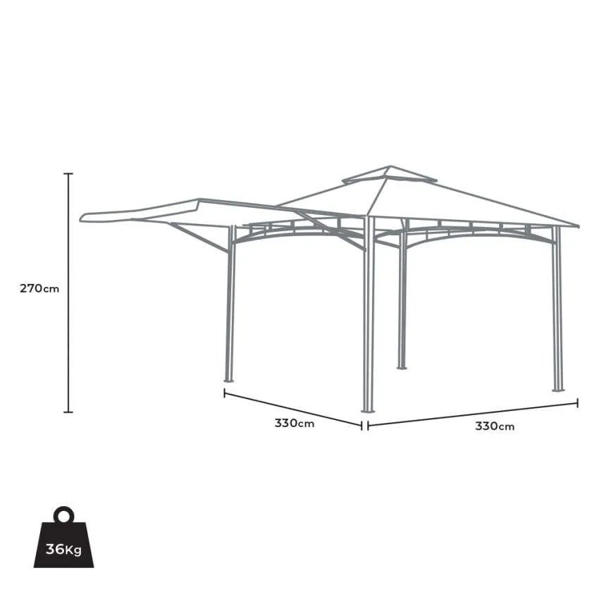 Tonnelle Gioia anti-UV pour terrasse - Casamati