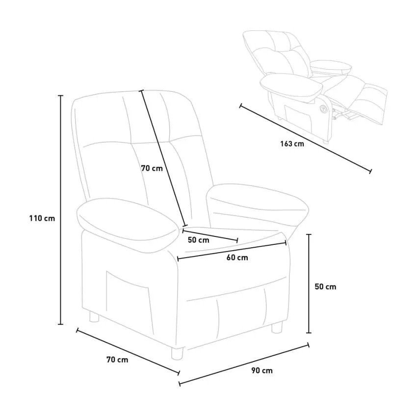 Fauteuil relax Arcturus avec roues et USB - Casamati