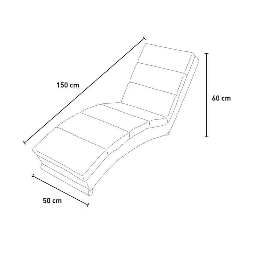 Chaise longue Canopo moderne en similicuir - Casamati