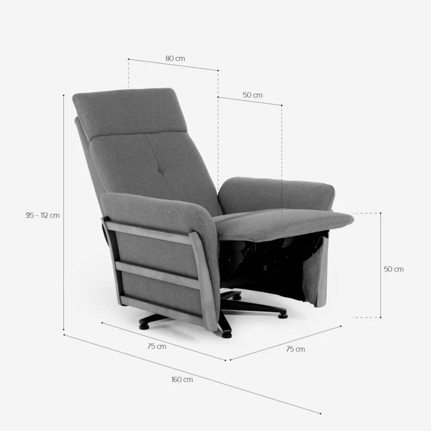 Fauteuil Eros moderne pour salon et bureau - Casamati