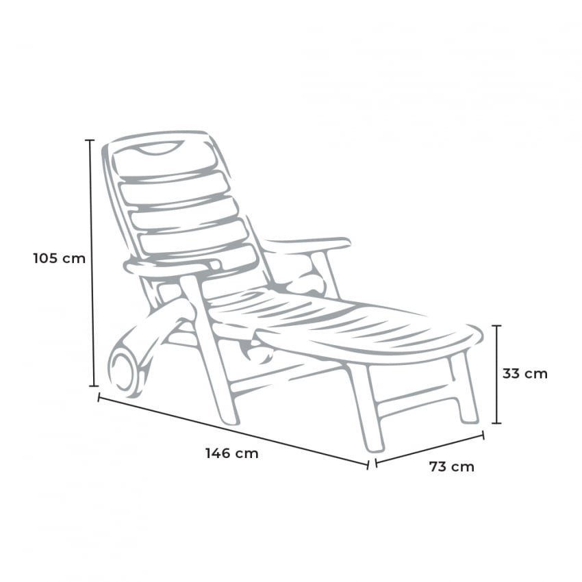 Transat pliant Casamati pour piscine et plage Koh Phi Phi