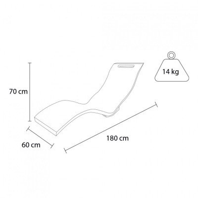 Casamati: Chaise longue spa design Corsica élégante.