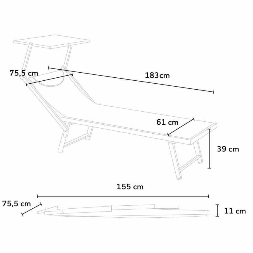 Chaises longues Tropea en alu par Casamati. Confort pro.