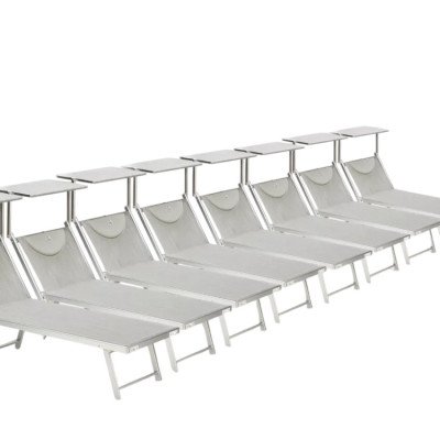 Chaises longues Hawaii en aluminium - Casamati