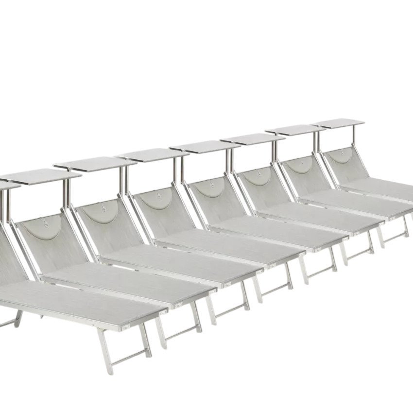 Chaises longues Hawaii en aluminium - Casamati