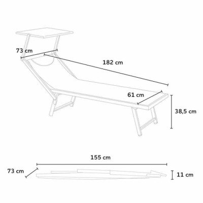 Chaises longues Hawaii en aluminium - Casamati