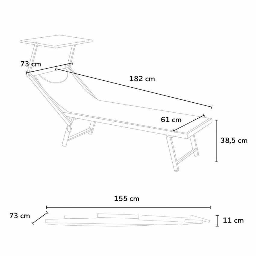 Chaises longues Hawaii en aluminium - Casamati