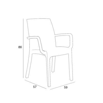 Chaise empilable Viola - Casamati, style et confort extérieur.