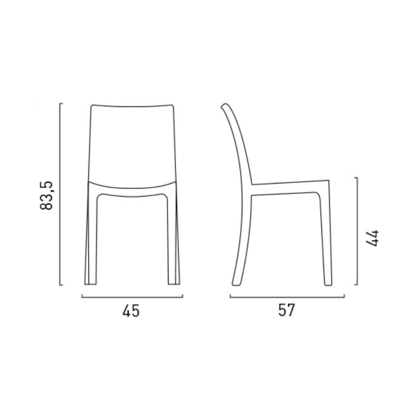 Chaise empilable Azalea pour bars - Casamati