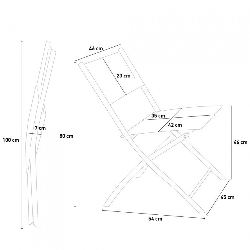 Chaise pliante Ciclamino pour jardin - Casamati